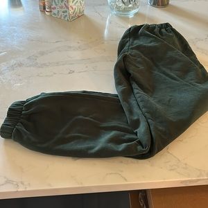 J Galt for Brandy Melville dark green sweatpants.